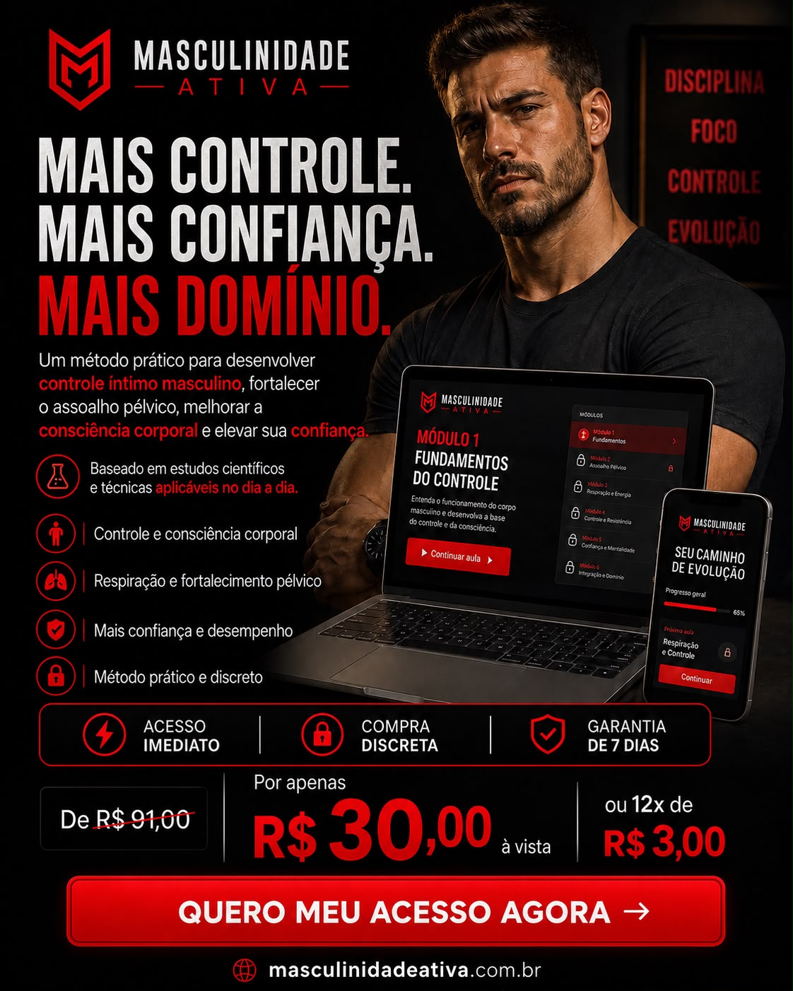 Curso Masculinidade Ativa — Controle Total Masculino
